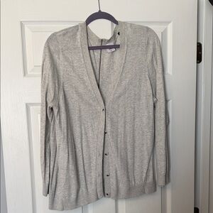 CAbi Gray Women's Cardigan Sweater w/zip back